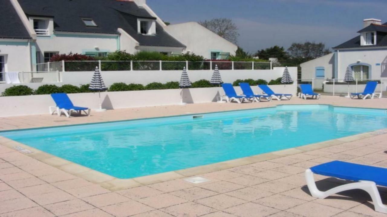Maison avec vue sur mer dans Résidence Marie Galante Locmaria Esterno foto