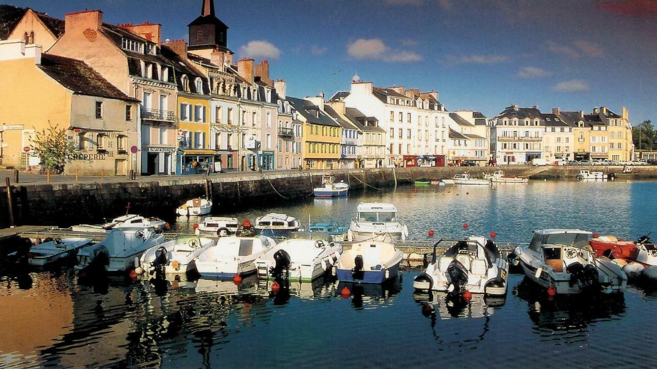 Maison avec vue sur mer dans Résidence Marie Galante Locmaria Esterno foto